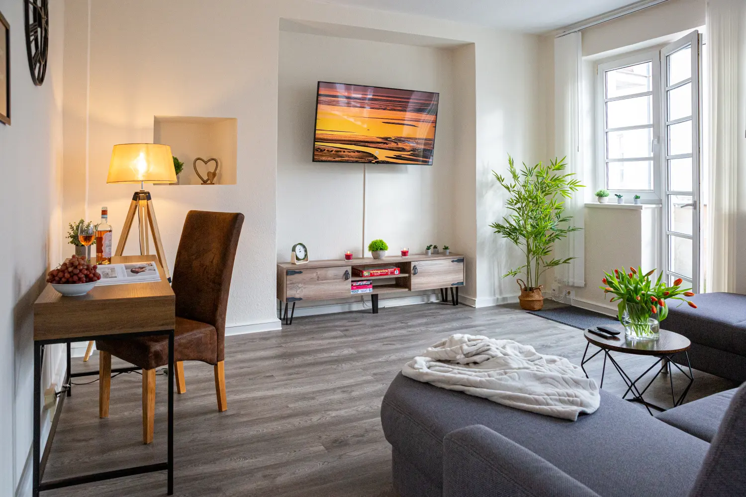 Krafft-Holiday Vermietung Ferienwohnung Rostock Wohnzimmer