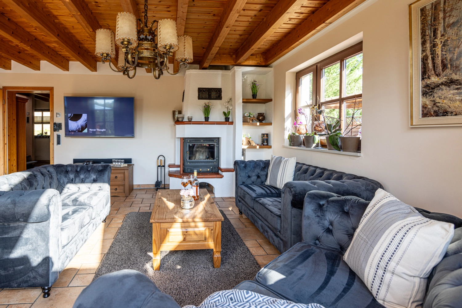 Ferienhaus mit Sauna in Krakow am See, Ferienhaus mit Sauna in Krakow am See, Krafft-Holiday Vermietung Ferienwohnung Rostock Zimmer